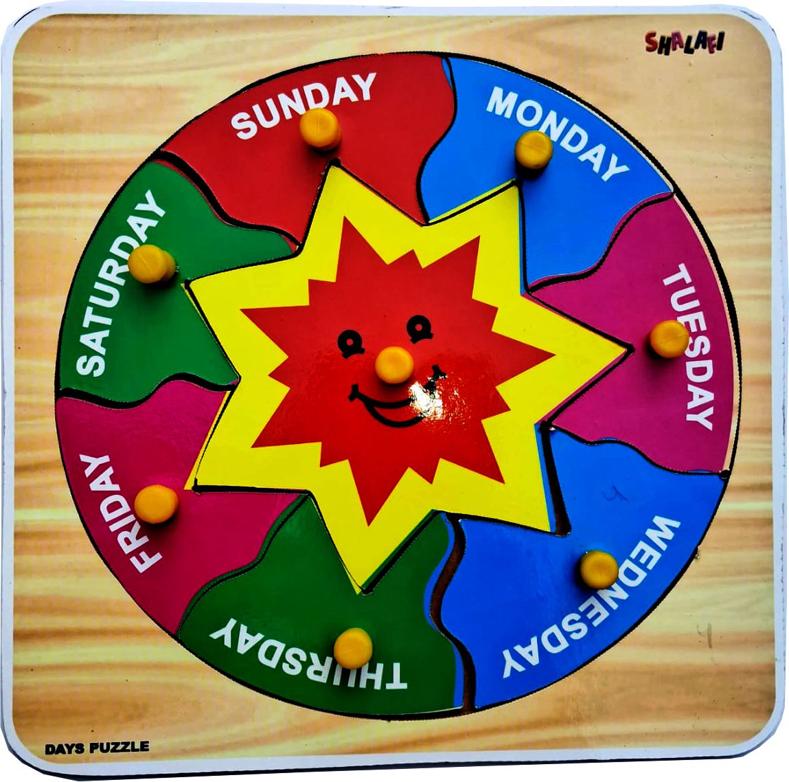 Wooden Week Days Puzzle Educational Tray Toy Pre-School Learning Kit-image-46