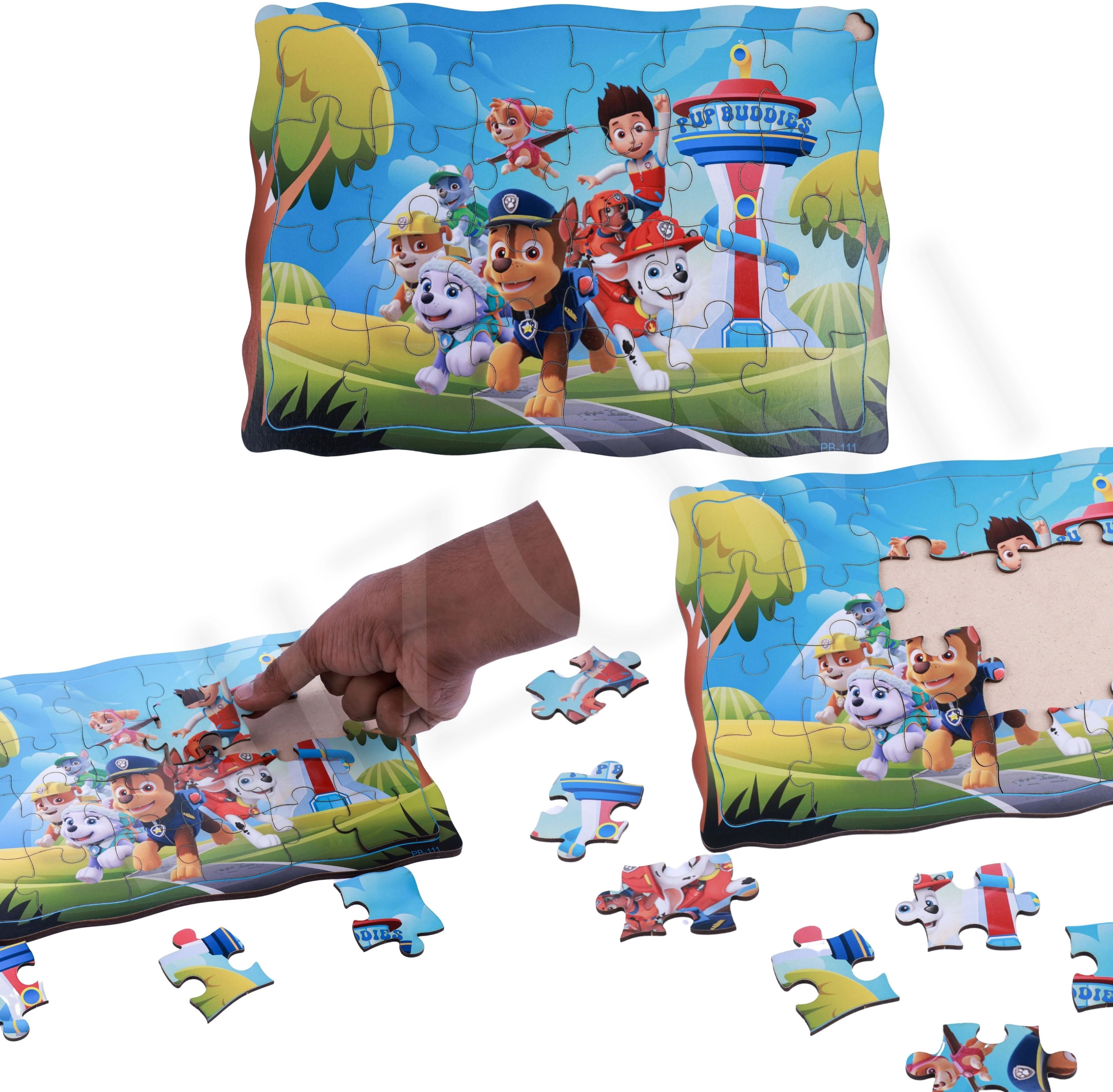 nizomi Wooden Pup Buddies Jigsaw Puzzle Learning Educational Toys For Kids + Carry Bags-picture-15