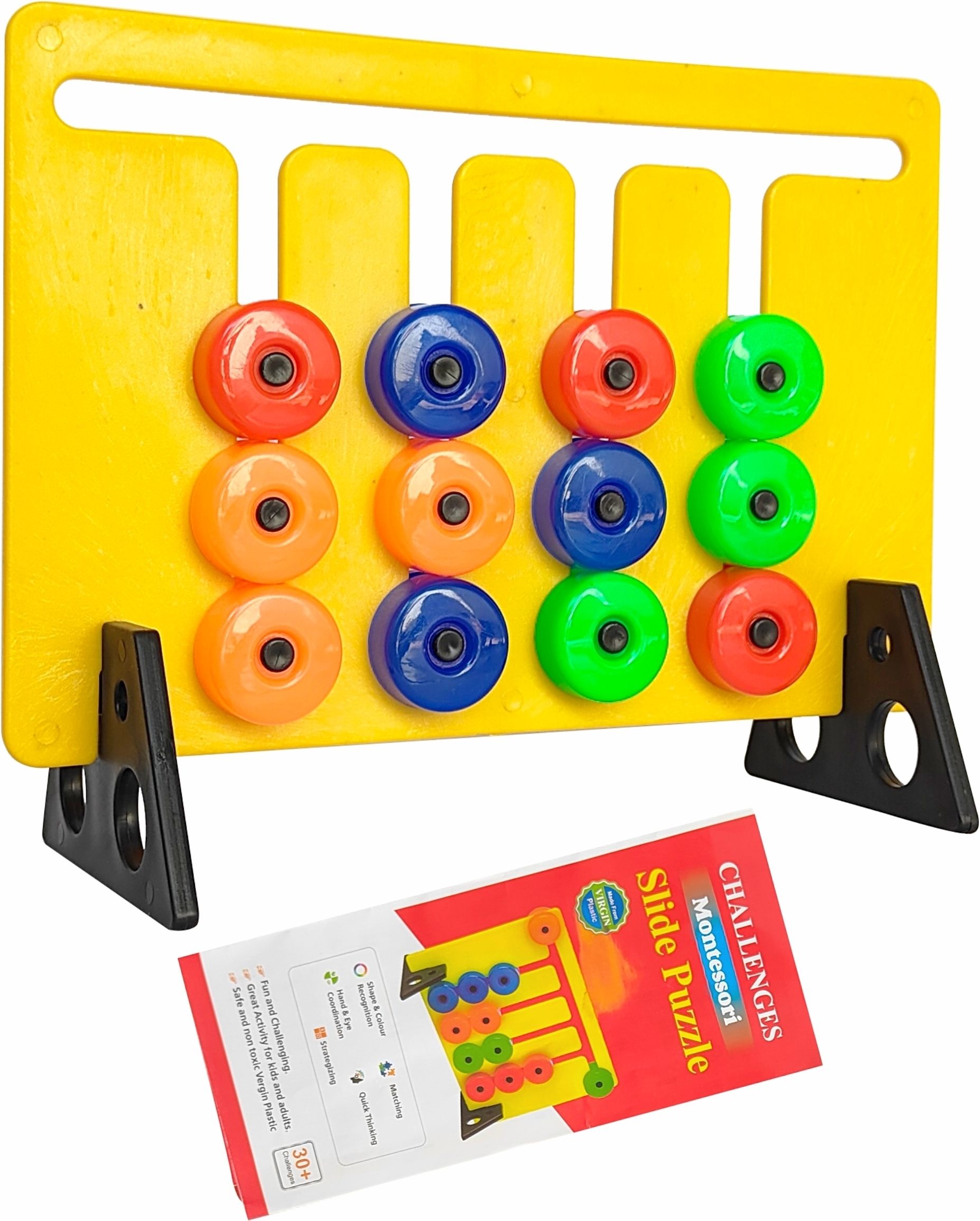 Learning Colour And Pattern Matching Montessori Slide Puzzle Game For Kids