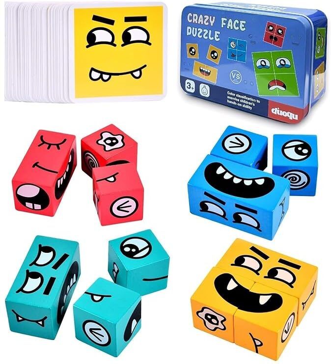bemxzar Emoji Face Cube Puzzle Game for Kids-picture-27