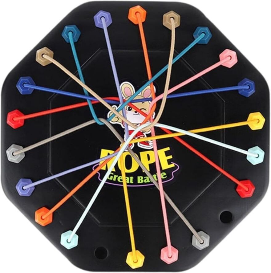 rainbow Rope Challenge Strategy Board Game for Kids & Adults, Brain Puzzle-picture-2