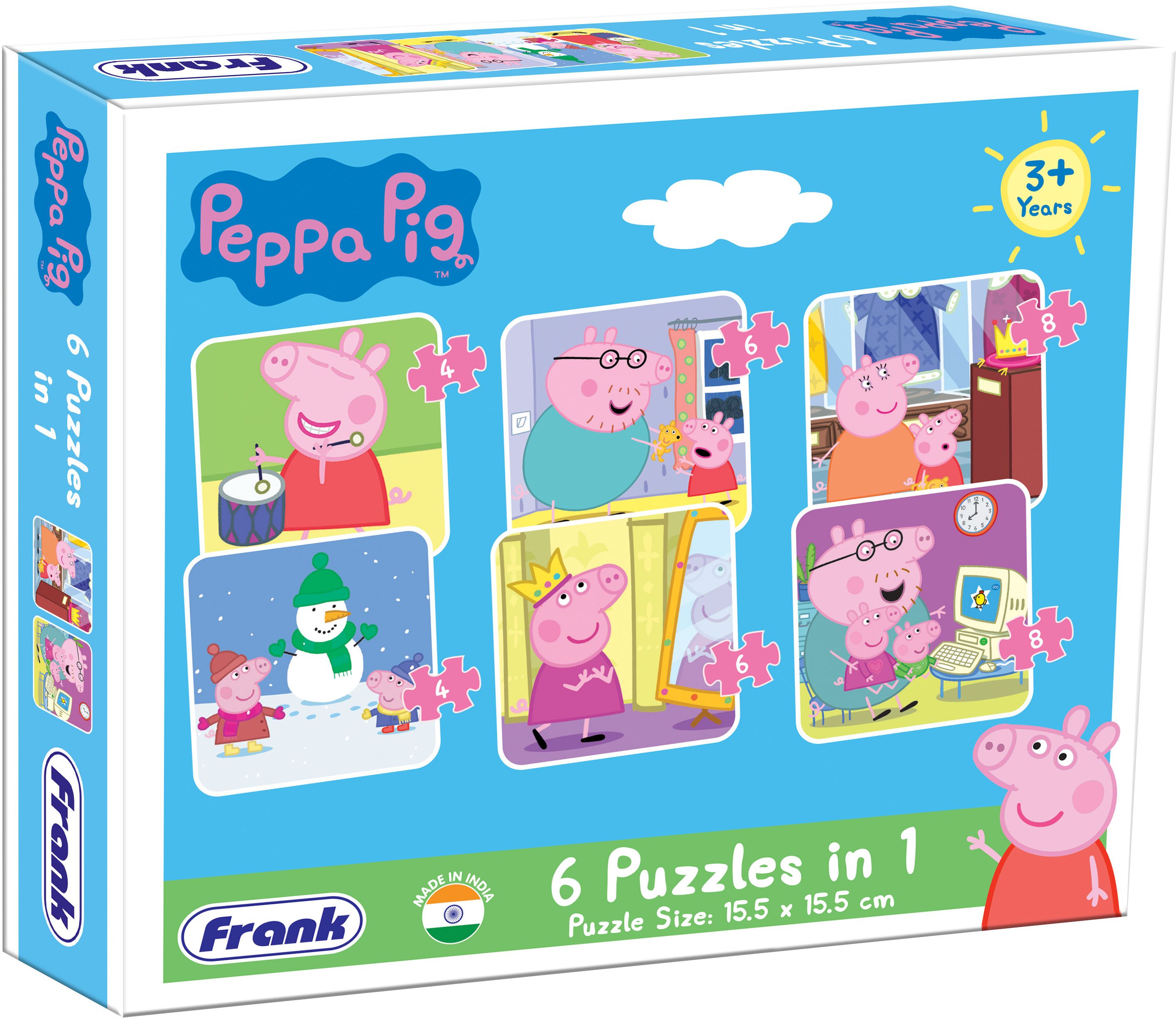 frank Peppa Pig - A Set of 6 Jigsaw Puzzle for Kids Above 3+ Years-picture-17