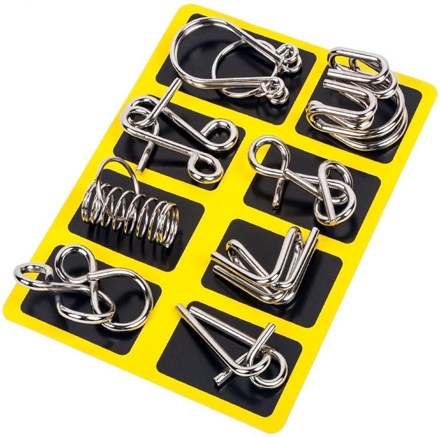 gkzon Metal Puzzle Kit - Set of 8 Brain Teaser Puzzles | Metal Mind Game-picture-32