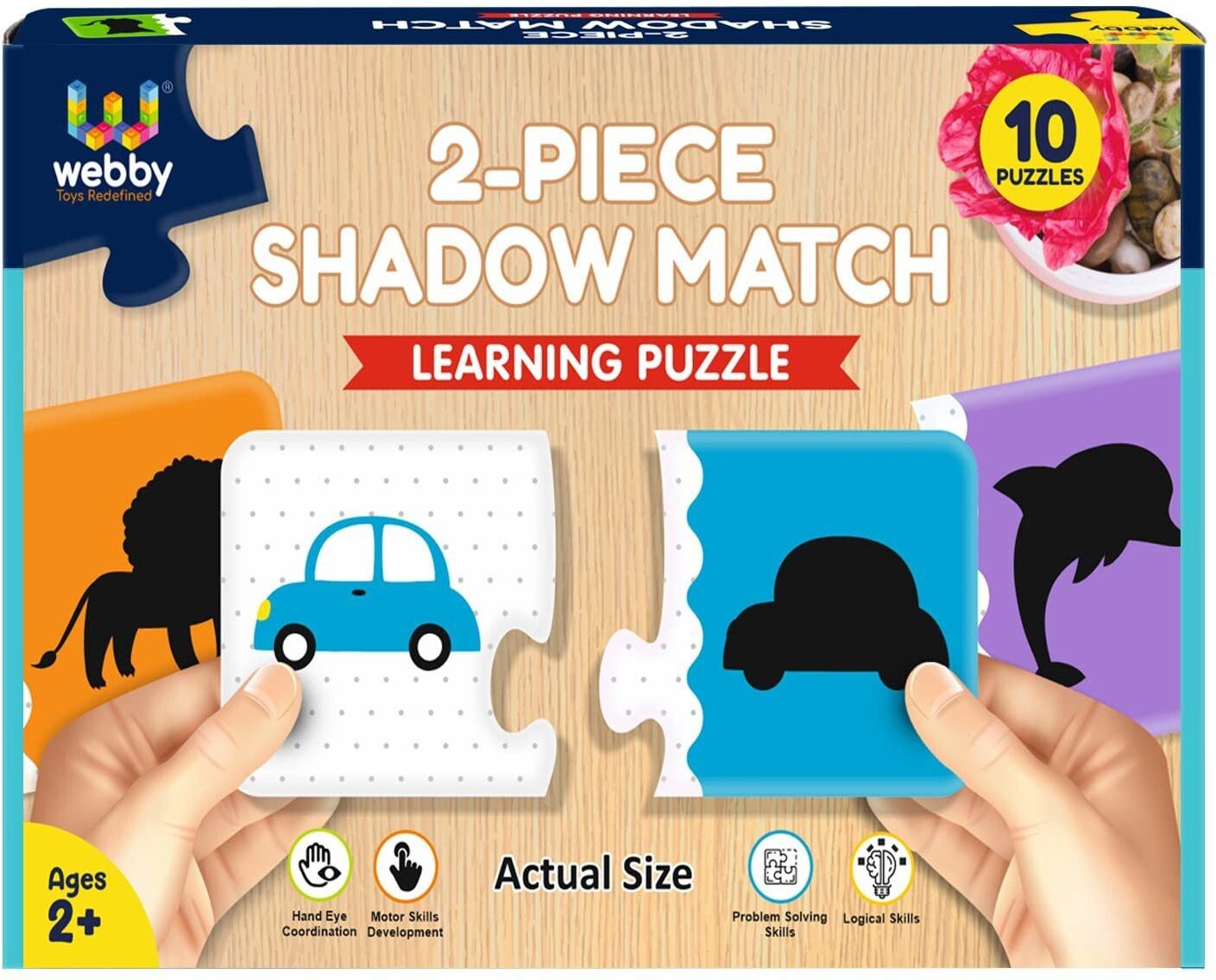 lattice Shadow Match 2 Pieces Learning Pack Jigsaw Puzzle Pre School Puzzle Toys-picture-14