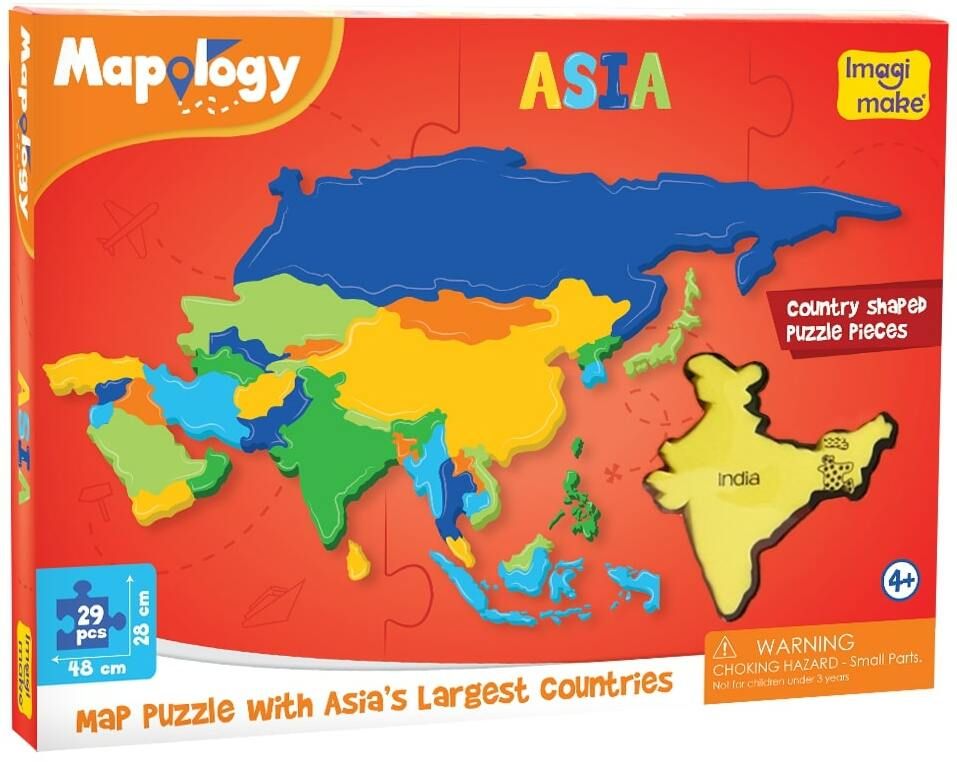 imagimake Mapology Asia- Continent Asia & its Countries Map Puzzle- Educational Toy for 5+-picture-14