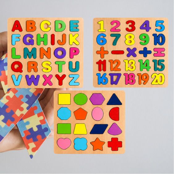 Kids Wooden Puzzle Combo Set AWP38-image-45