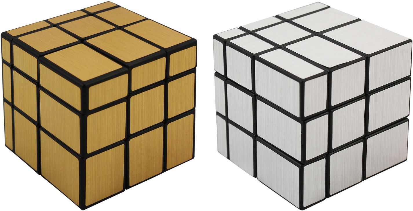 Combo of 2pcs 3X3 Mirror Magic Cube High Speed Stickerless Cube for Kids-image-5