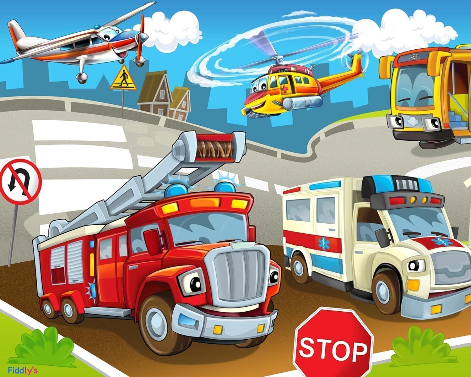 fiddlys 54 Pcs Wood Jigsaw Puzzles for Kids & Children Age 6+ Construction (Vehicle)-picture-14