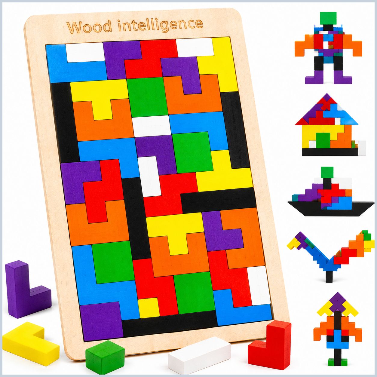Wooden Tangram Puzzle Board STEM Learning Toy for Kids Birthday Return Gift-image-29