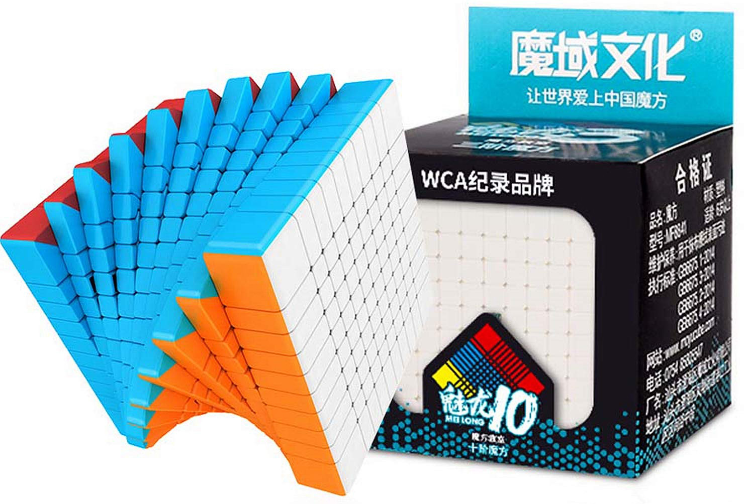 cuberkart 10x10 Cube MoFang Jiaoshi Meilong 10x10x10 Stickerless Speed Cube image 1