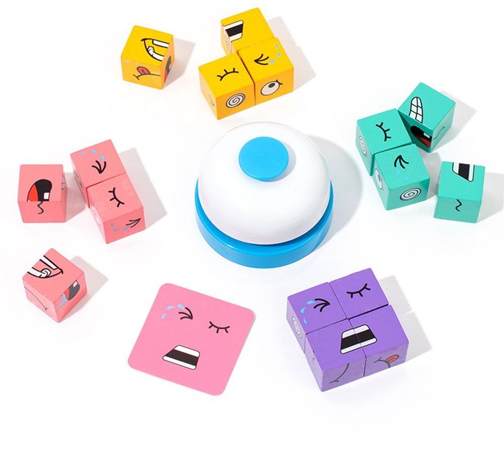 funbun Face Changing Emoji Matching Cube Game with Bell|Expression Puzzle Toy for Kids-picture-12
