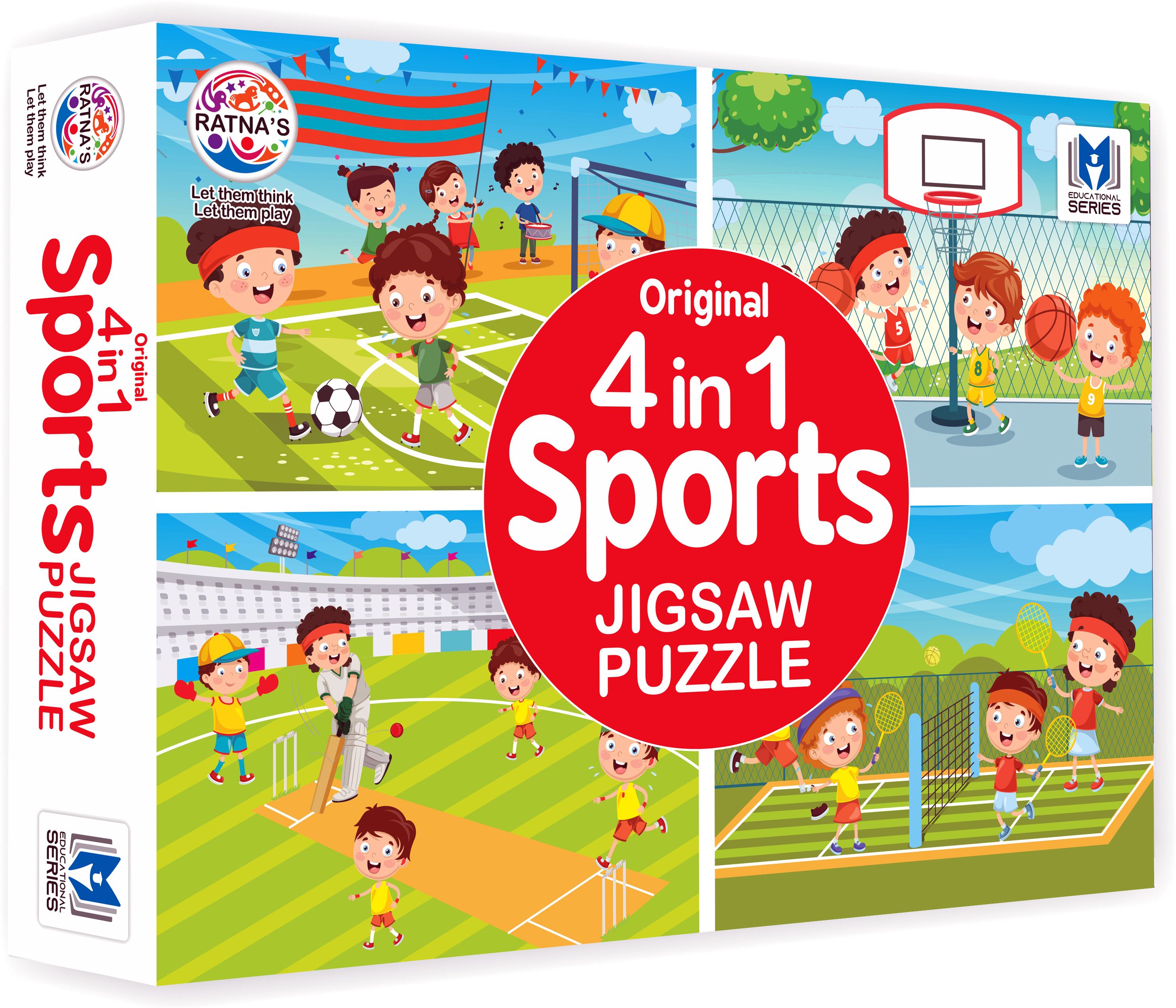 ratnas 4 in 1 Sports Jigsaw Puzzle (7509) 4 Sports theme Jigsaw Puzzle-picture-31