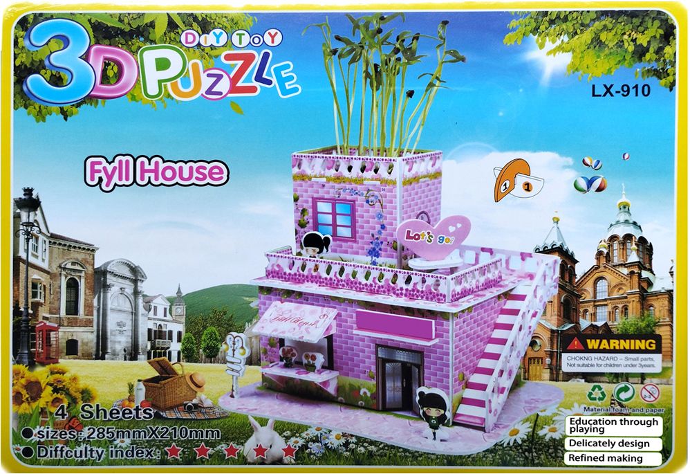 DIY 3D Puzzle Fyll House,4 Sheet EVA Foam & Paper Model Kit,Educational Kit_910-image-42