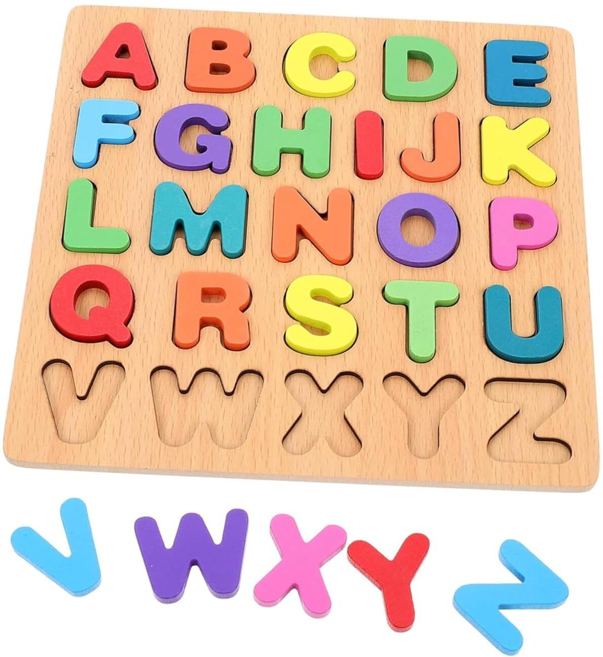 ABCD Alphabet Number Shape Explorative Puzzles Toddler Learning Wooden-image-37