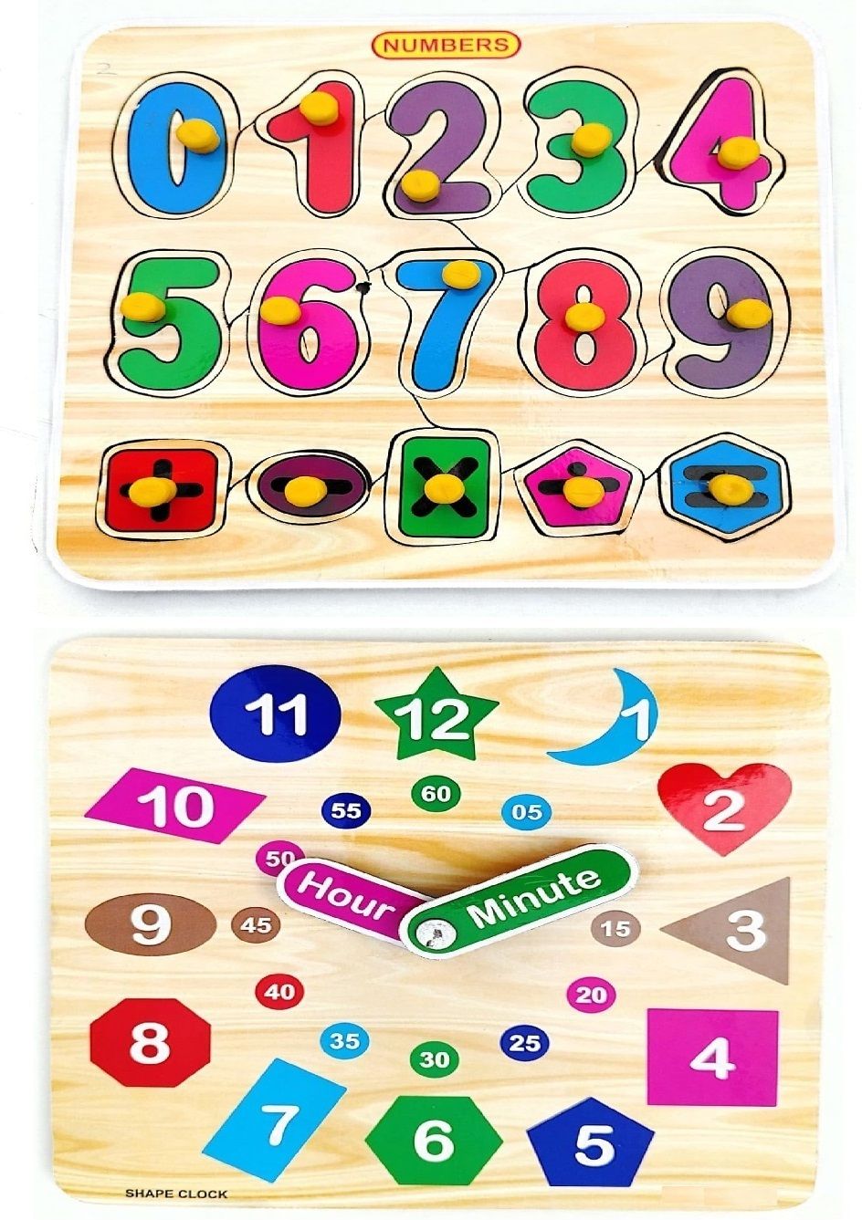 el smo Counting Wooden Clock Puzzle Toy for Kids Jigsaw Puzzle for Adults Baby Learning-picture-23
