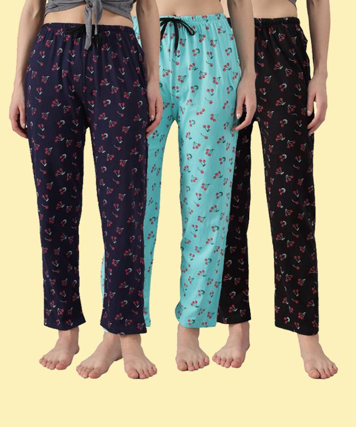 trendy world Pack of 3 Women Pyjama-picture-27