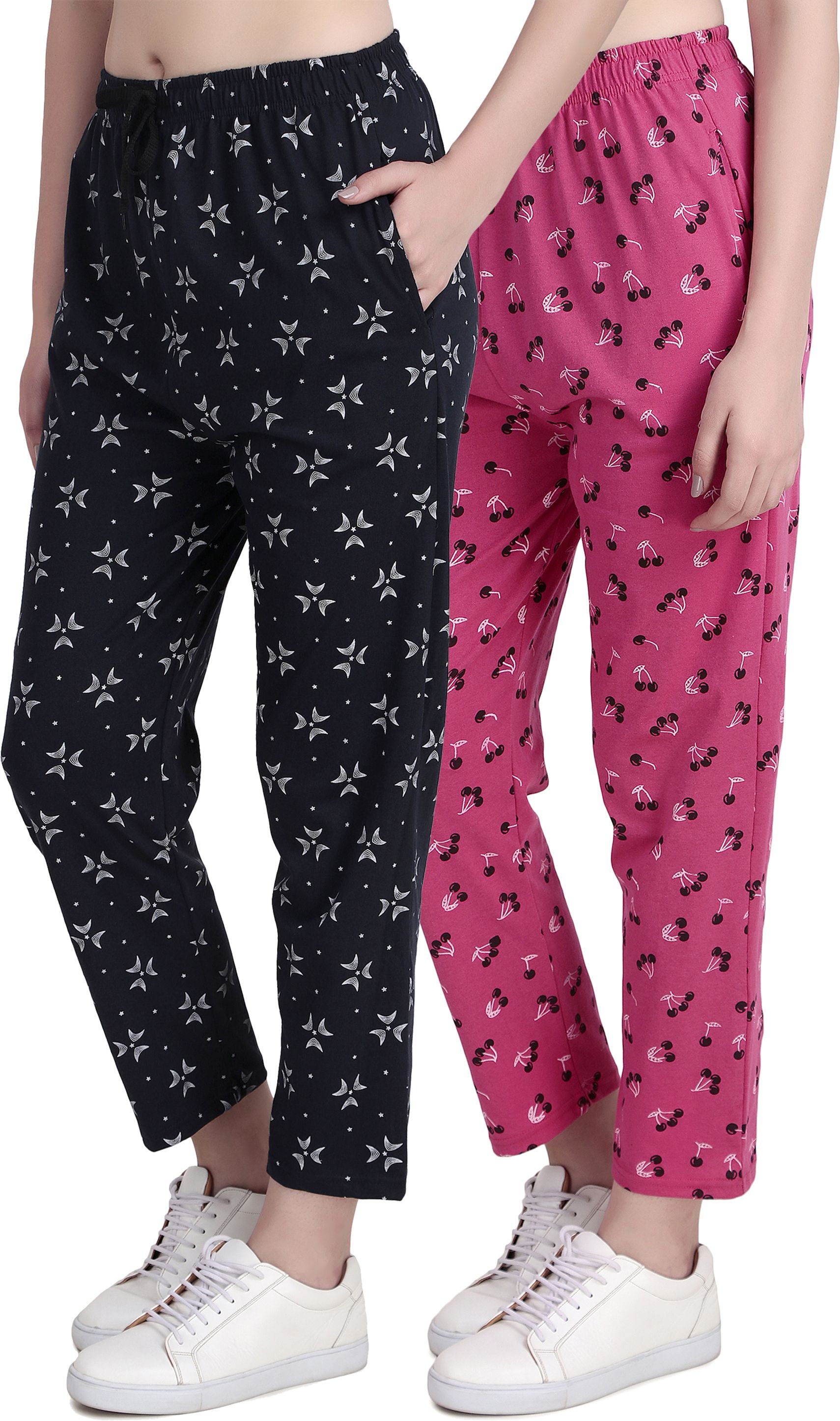 Pack of 2 full print multicolor Women Pyjama
