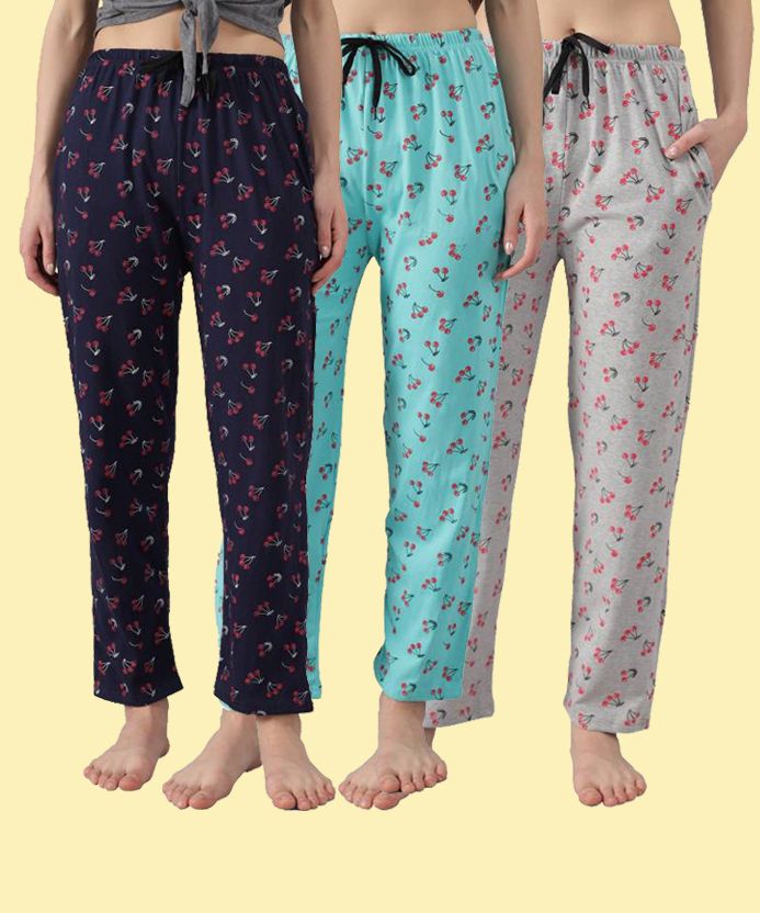 trendy world Pack of 3 Women Pyjama-picture-30