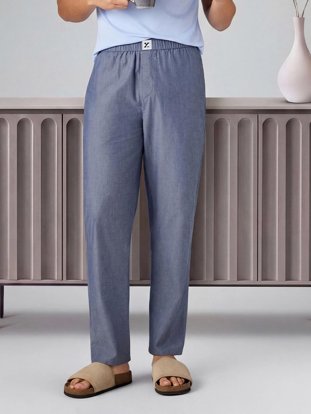 xyxx Men Chambray cotton Pyjama Pack of 1 Men Pyjama-picture-26