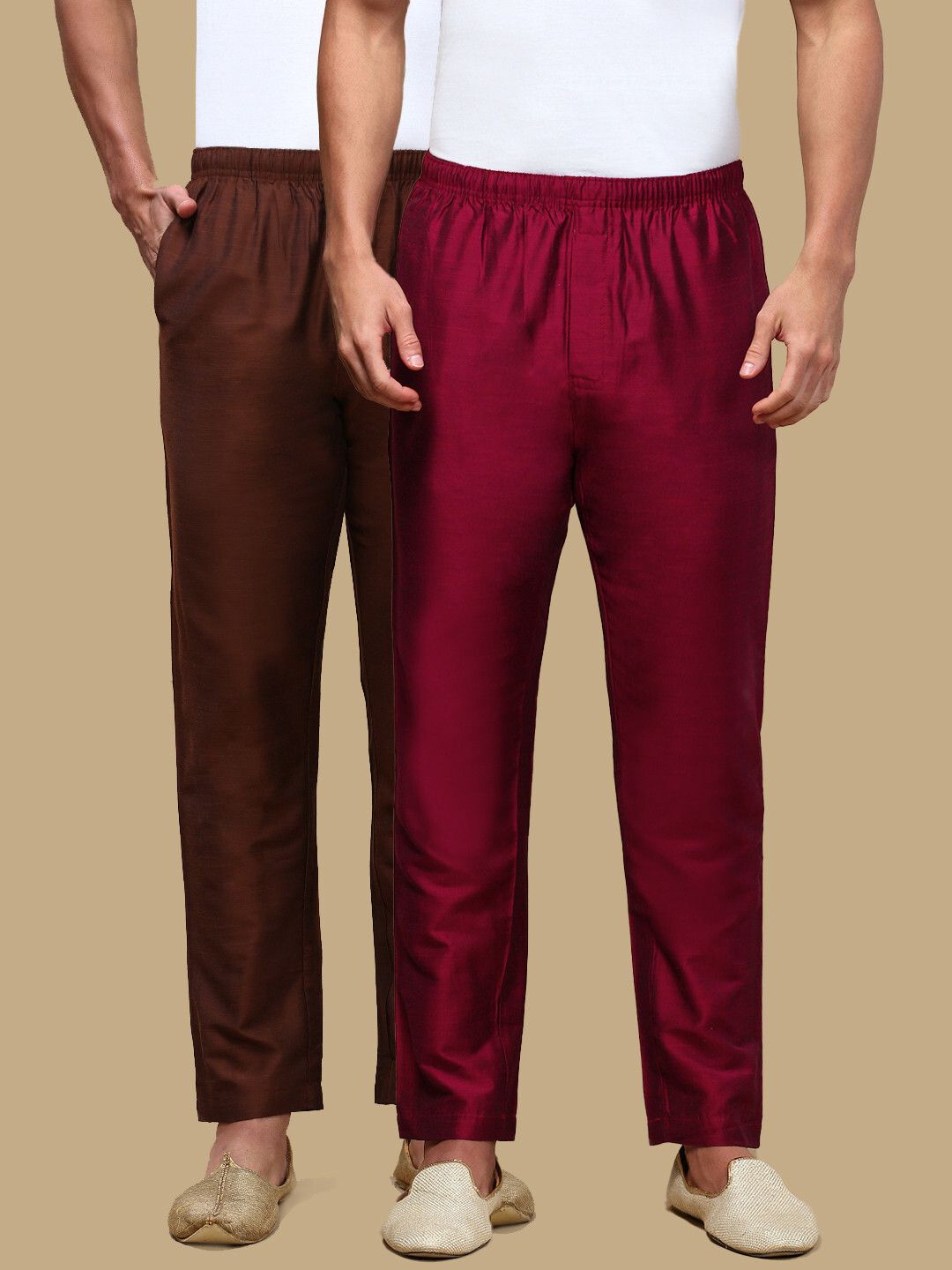 white heart Pack of 2 Mens Cotton Blend Ethnic Wear Solid Pyjama Men Pyjama-picture-16