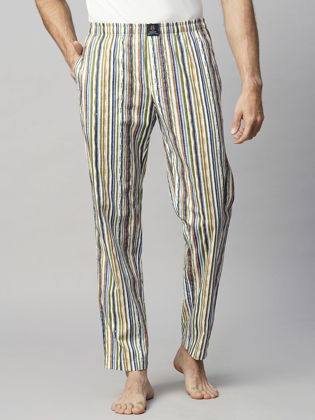 Urban Scottish Men's Printed Pyjama - Regular Fit, 100% Cotton, Mid-Rise, MULTI Men Pyjama-picture-11