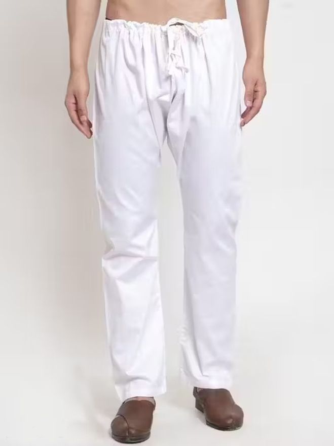 maimoda creation Comfortable Super Soft White Cotton Pajama for Pooja & Festival Wear Perfect Men Pyjama-picture-42