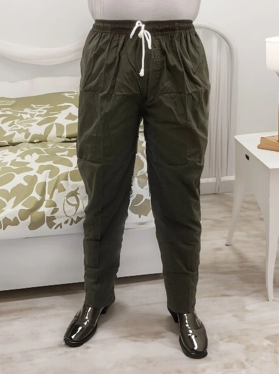 ismail Olive green full elastic pyjama Men Pyjama-picture-56