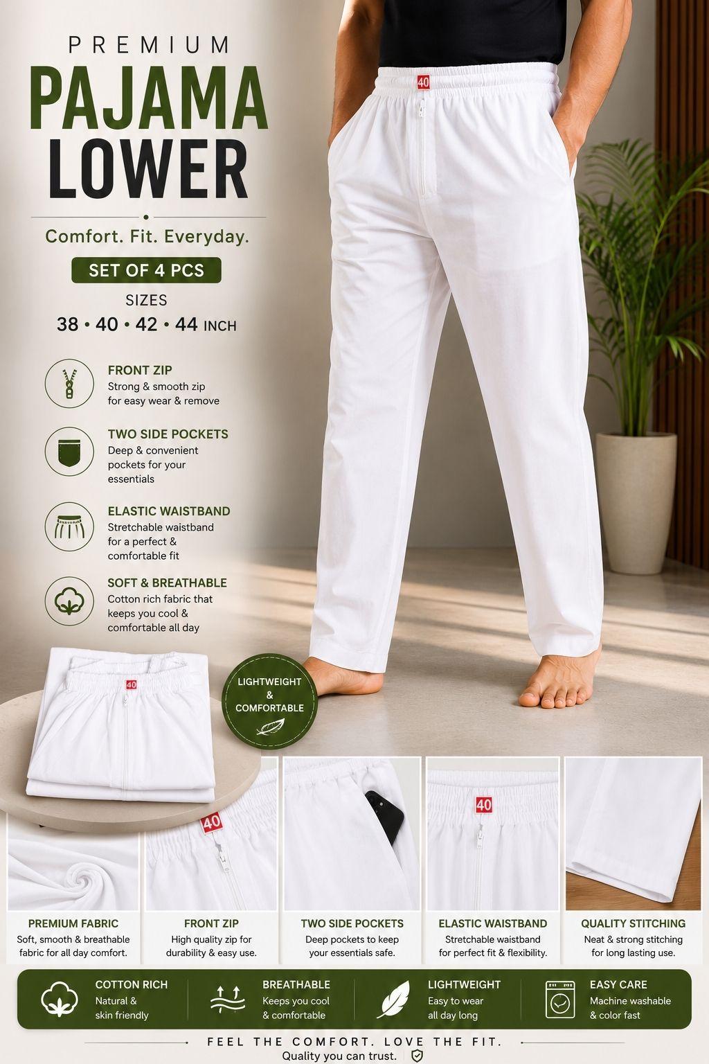 murtuza chikan handicraft Cotton Pant Men Pyjama-picture-11