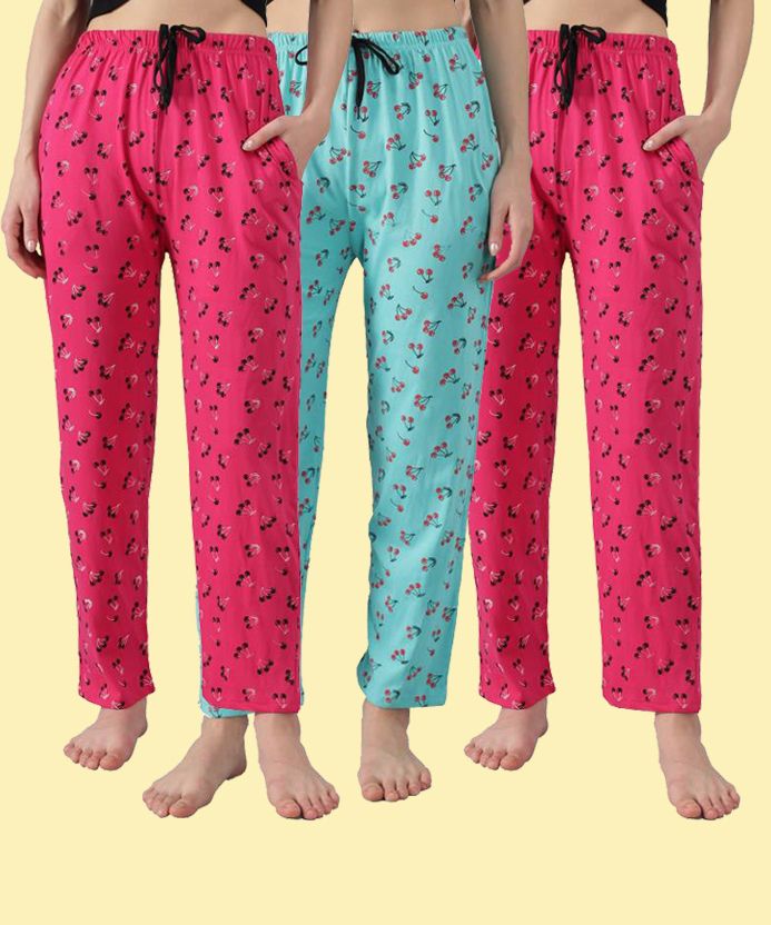 trendy world Pack of 3 Women Pyjama-picture-29