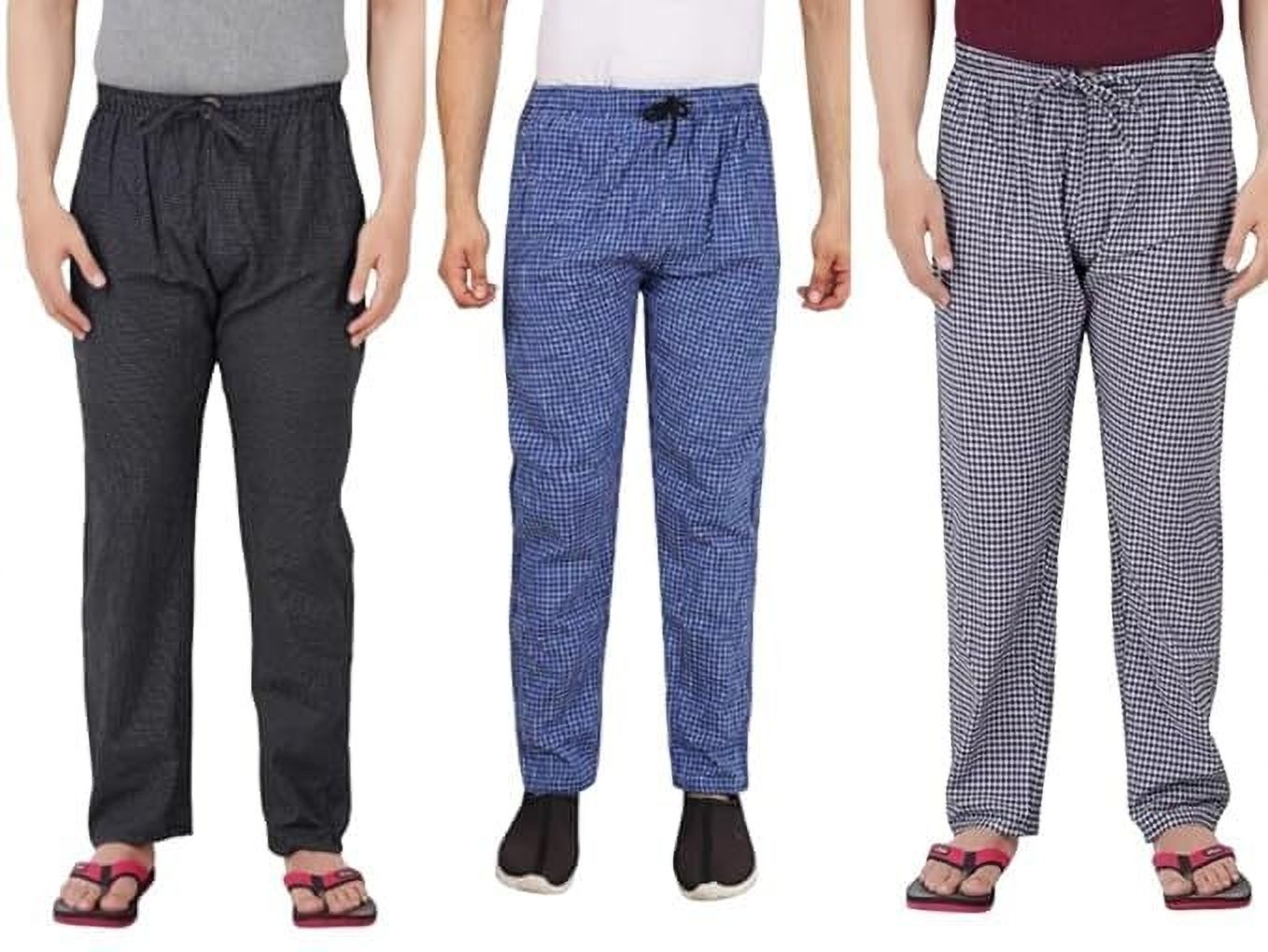kashid enterprise Pack of 3 Cotton Pyjama for Night Wear, Relaxation and Sleep Men Pyjama-picture-17