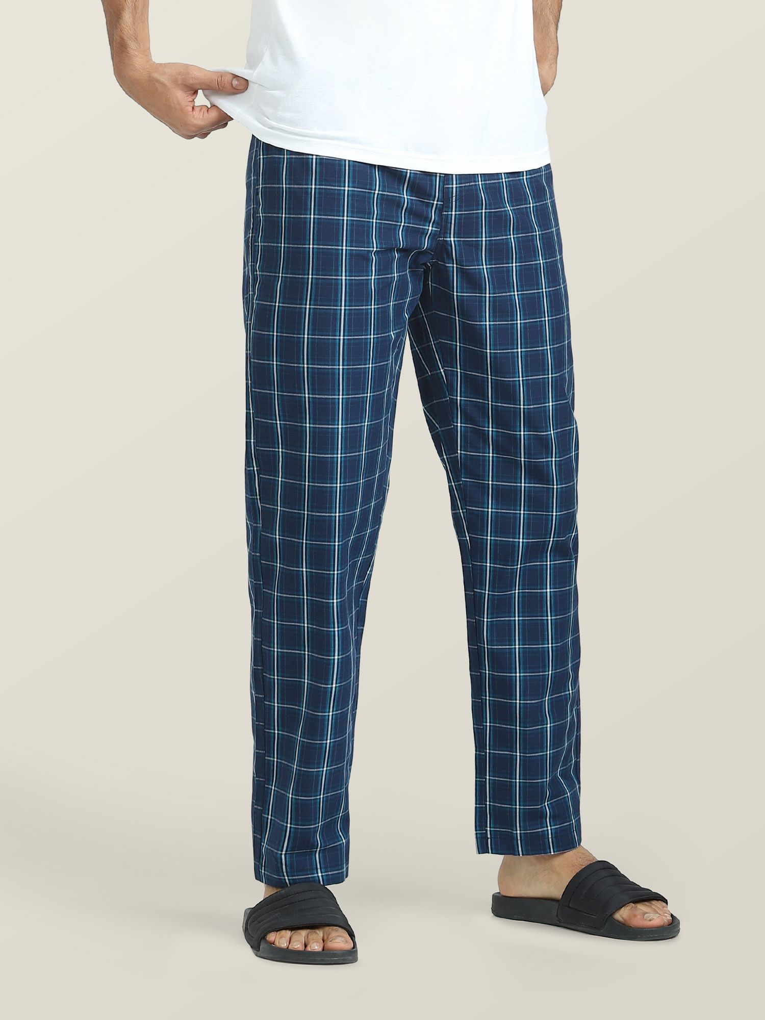 xyxx Checkmate Intellieaze Combed Cotton Checks Men Pyjama-picture-46