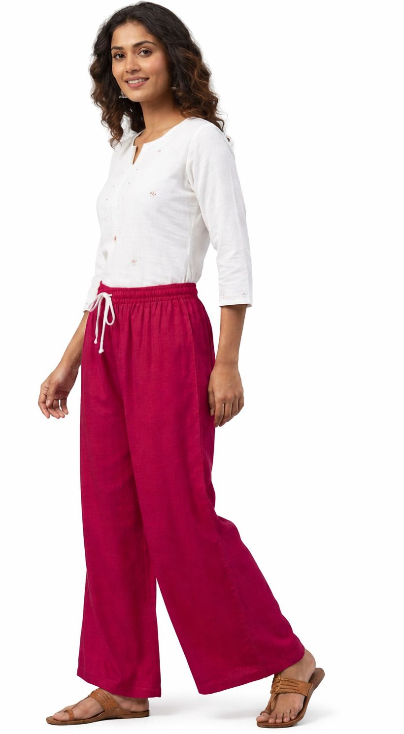 shipra enterprises Women’s Solid Cotton Palazzo Pants Women Pyjama-picture-17