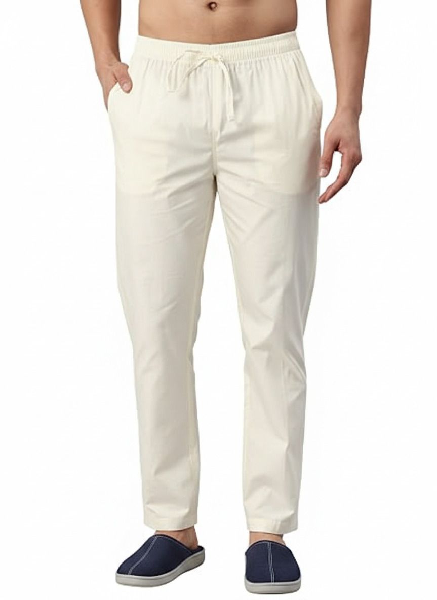 Men Cotton Pajama | Side Pocket | Full Length Lounge Wear (40 Inch) Men Pyjama-image-3