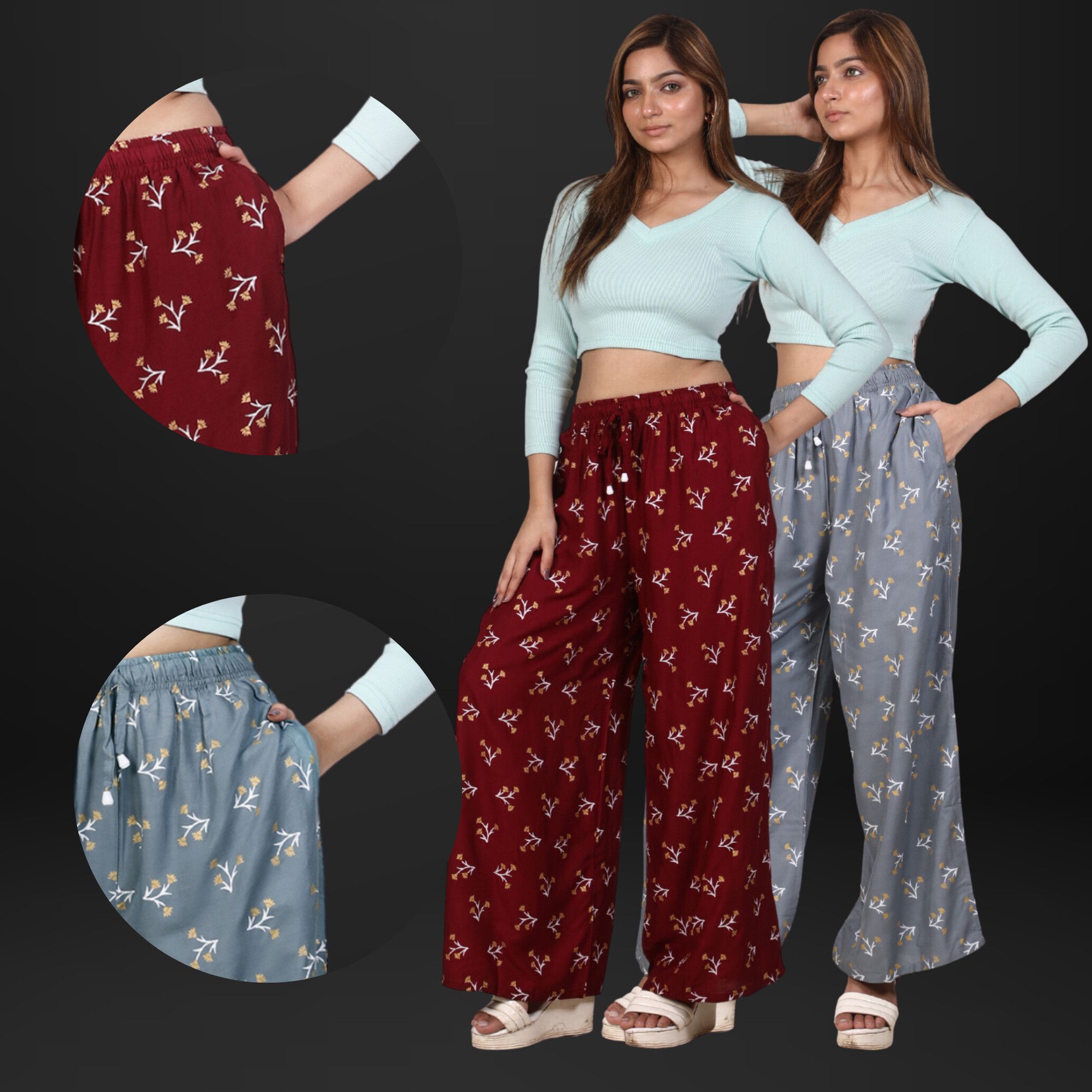 areeba collections Pack of 2 Women Pyjama-picture-27
