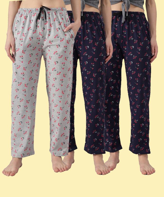 trendy world Pack of 3 Women Pyjama-picture-22