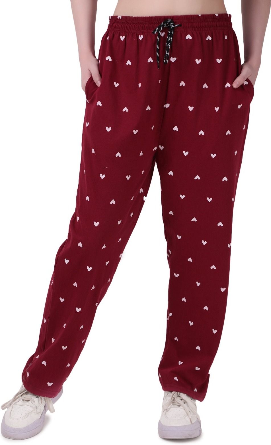 Women Cotton Casual Style Pyjamas,Sleeper Maroon and BabyPink combo Women Pyjama-image-42