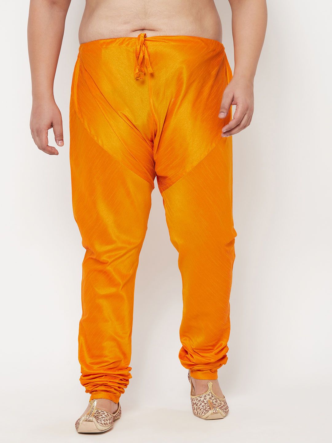 Vastramay Plus Men's Orange Silk Blend Pyjama Men Pyjama-picture-22