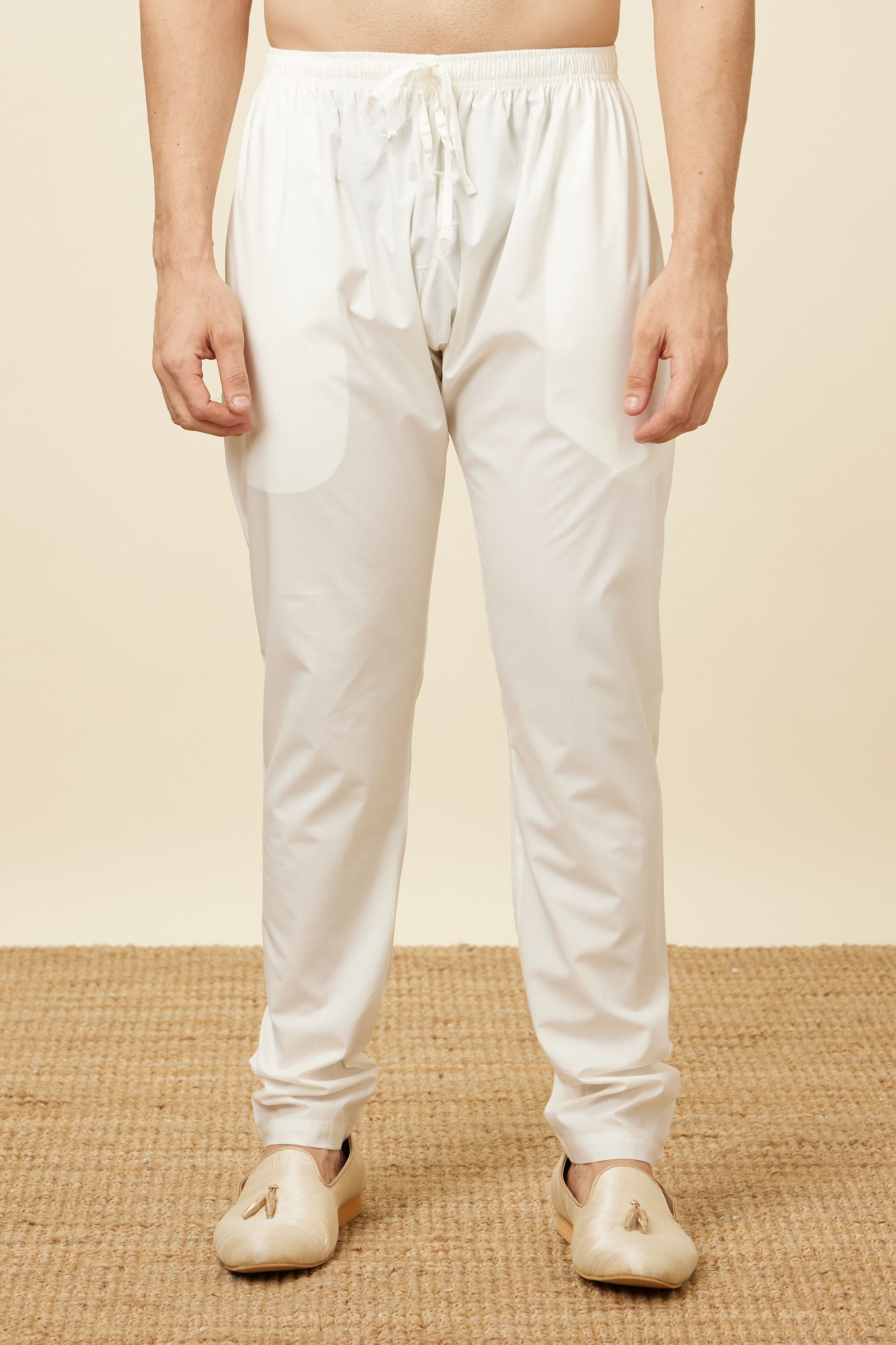 diwas by manyavar Men's Cotton Solid Churidar (1pc) Men Pyjama-picture-19