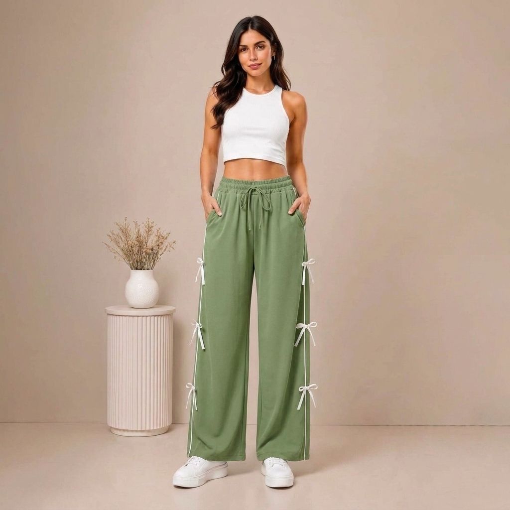 aryafashionhubb Side Bow Tie Palazzo Women Pyjama-picture-41
