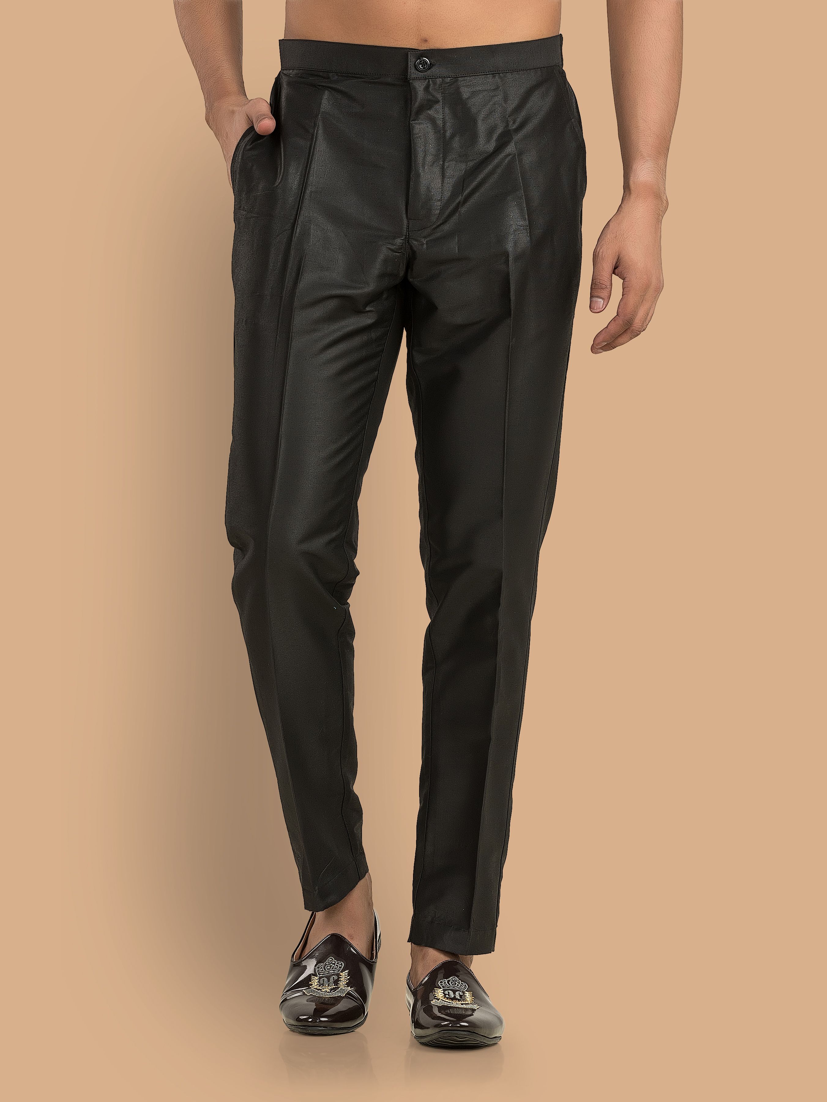 trends of ethnic Men's Black Colour Straight Pant Style Pyjama (Trouser) Men Pyjama-picture-14