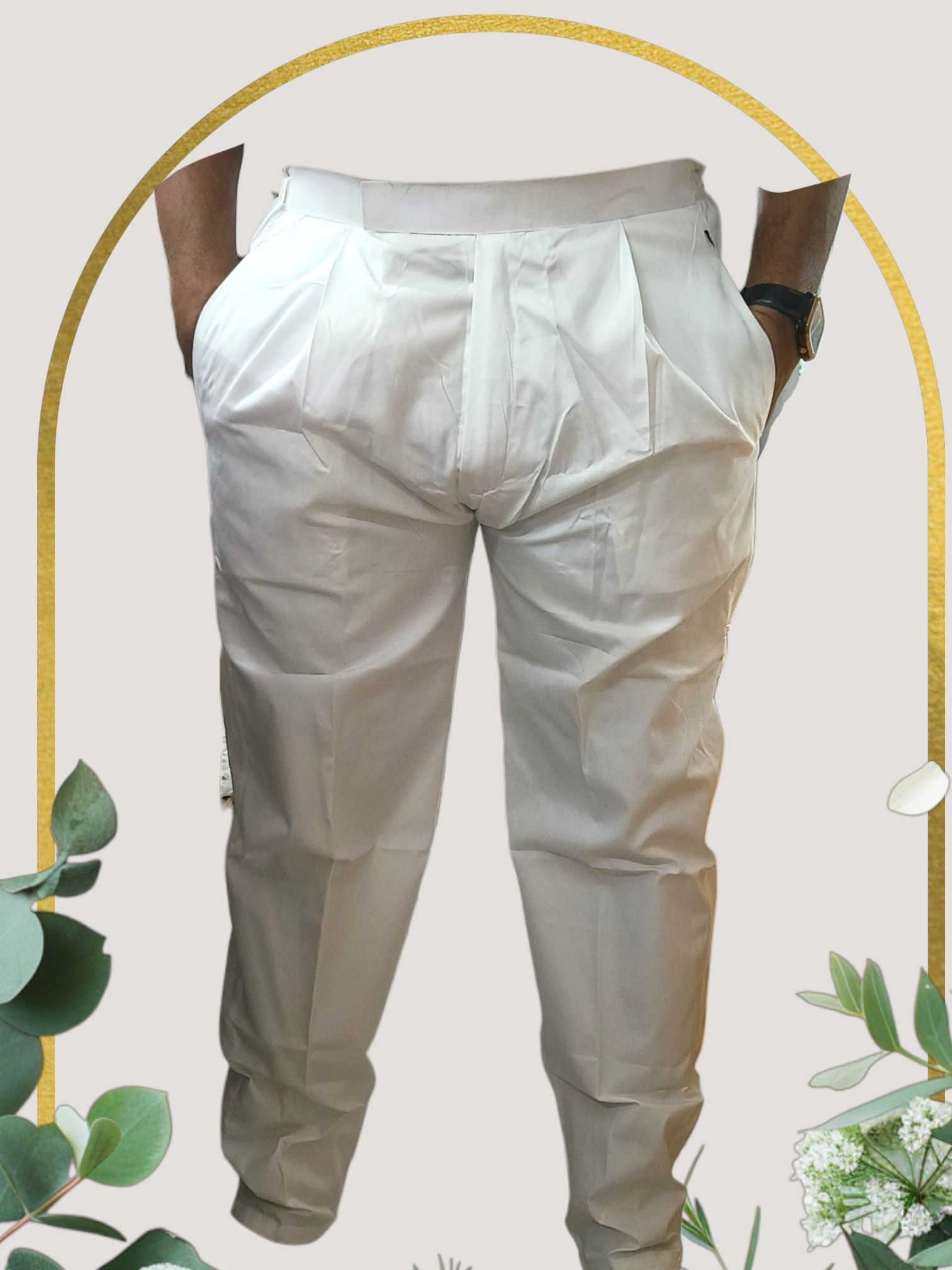 vishwas Men's Solid White Cotton Regular Fit Pajama / Straight Pant for Kurta Men Pyjama-picture-14