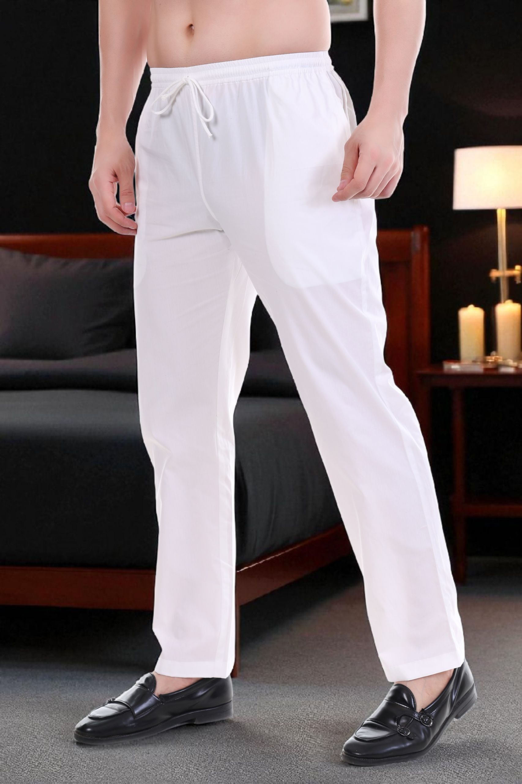 dastekarigar White Cotton Men Pyjama Lower Type Men Pyjama-picture-13