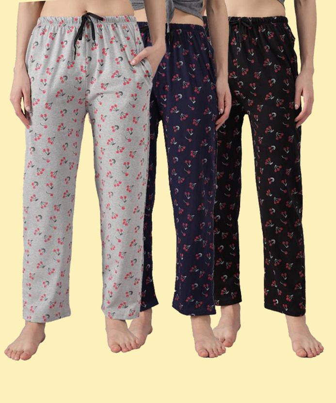 trendy world Pack of 3 Women Pyjama-picture-25