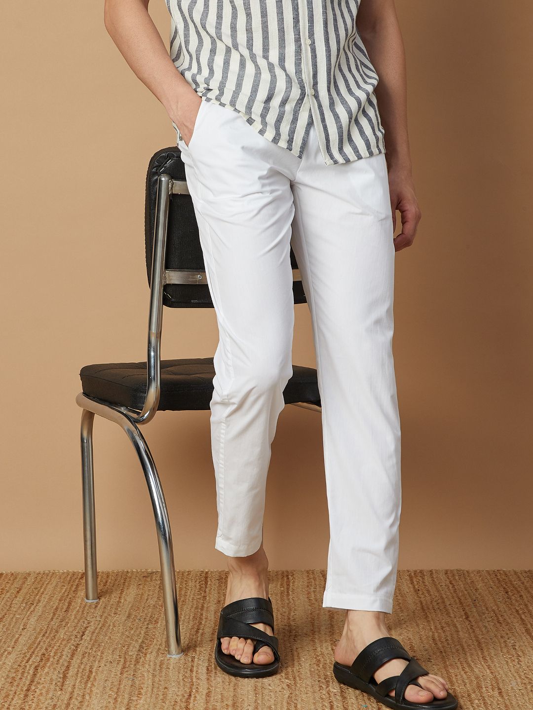 Melange by Lifestyle Men White Solid Pyjama Men Pyjama-picture-13