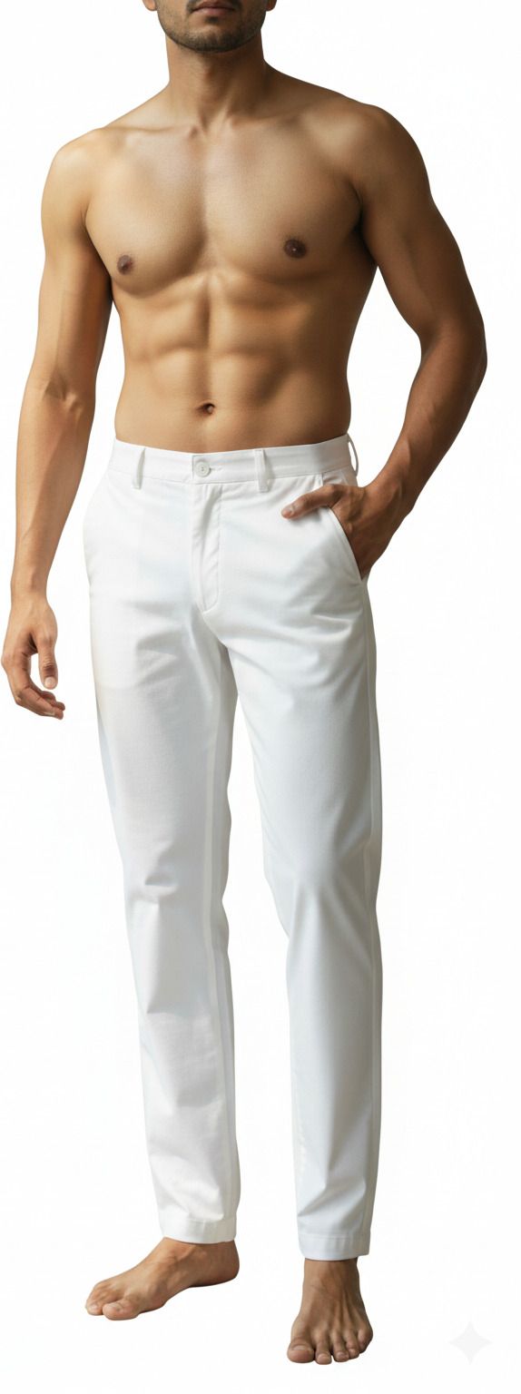 Men's Pure Cotton Pant Style Pyjama/Pajama Style Pants for Kurtas, Festival Men Pyjama-image-3