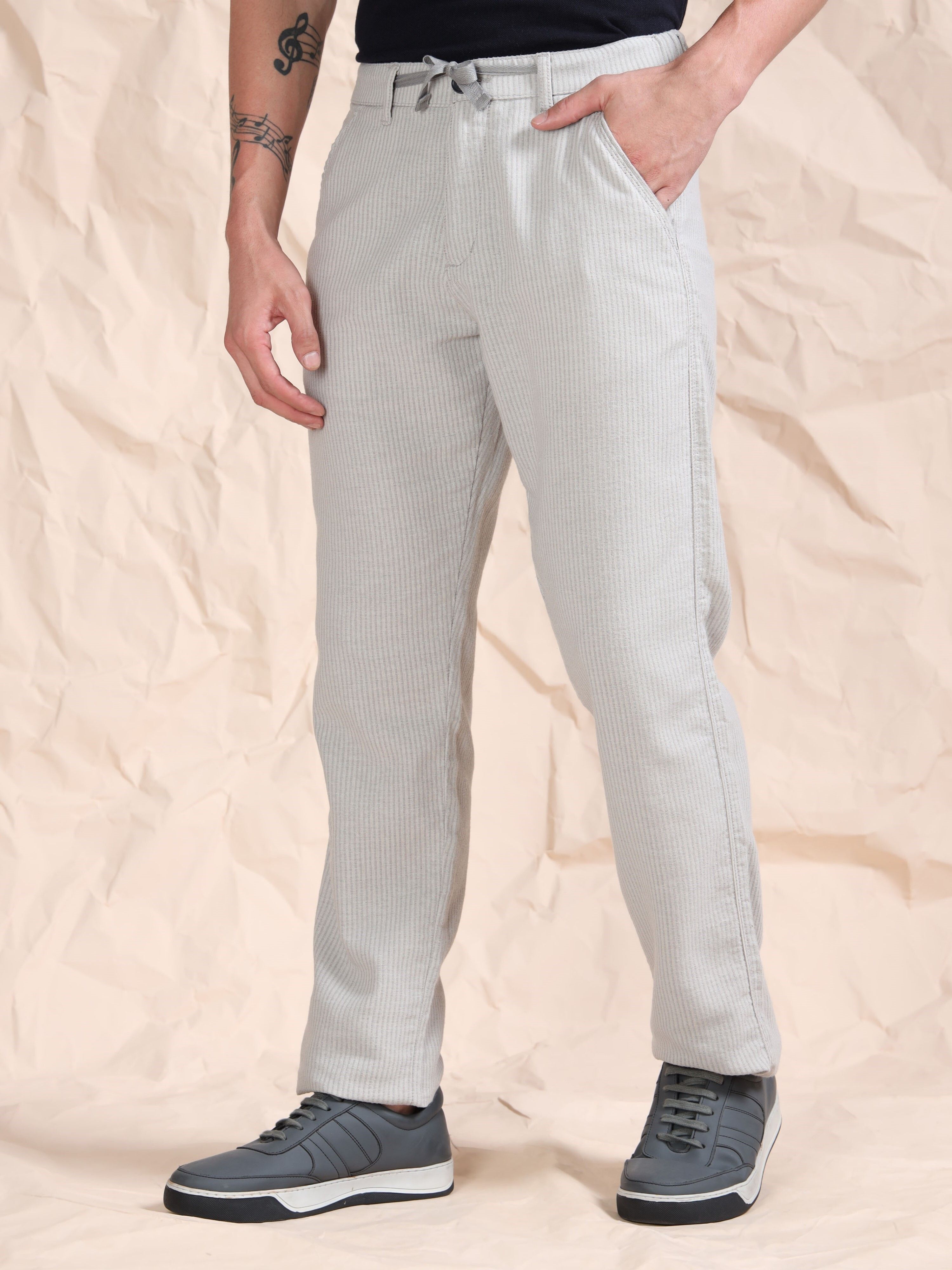 Mens Regular Fit Cotton Striped Mid Rise Pyjama Men Pyjama-image-1