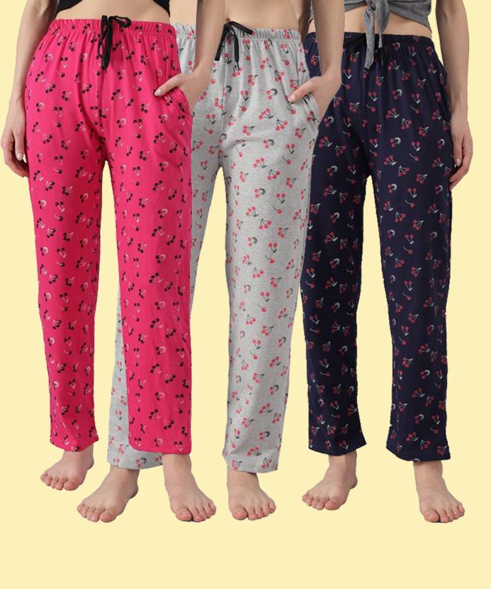 trendy world Pack of 3 Women Pyjama-picture-20