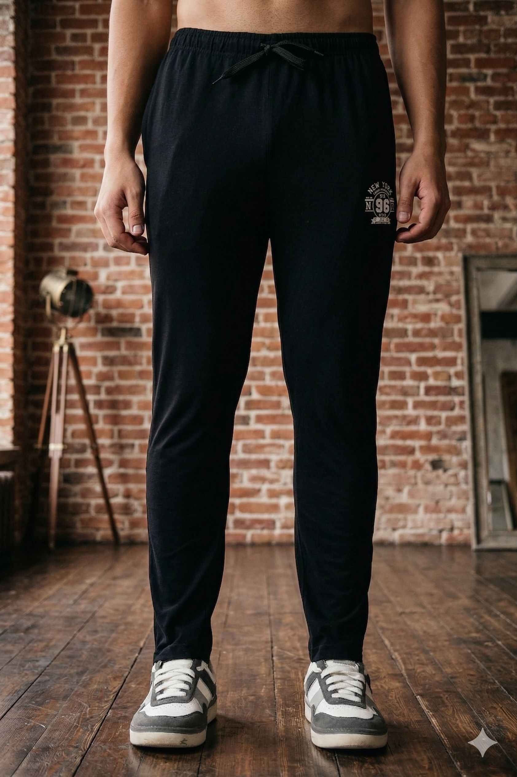 24 Street Relaxed Mid Black Men Cotton blend pyjama Men Pyjama-picture-35