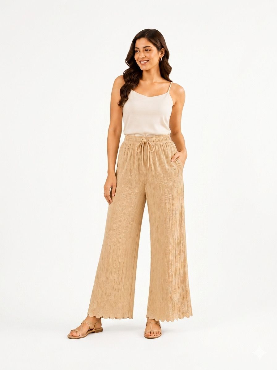 stylo Women's Khajur Crush Wide Leg Palazzo Women Pyjama-picture-11