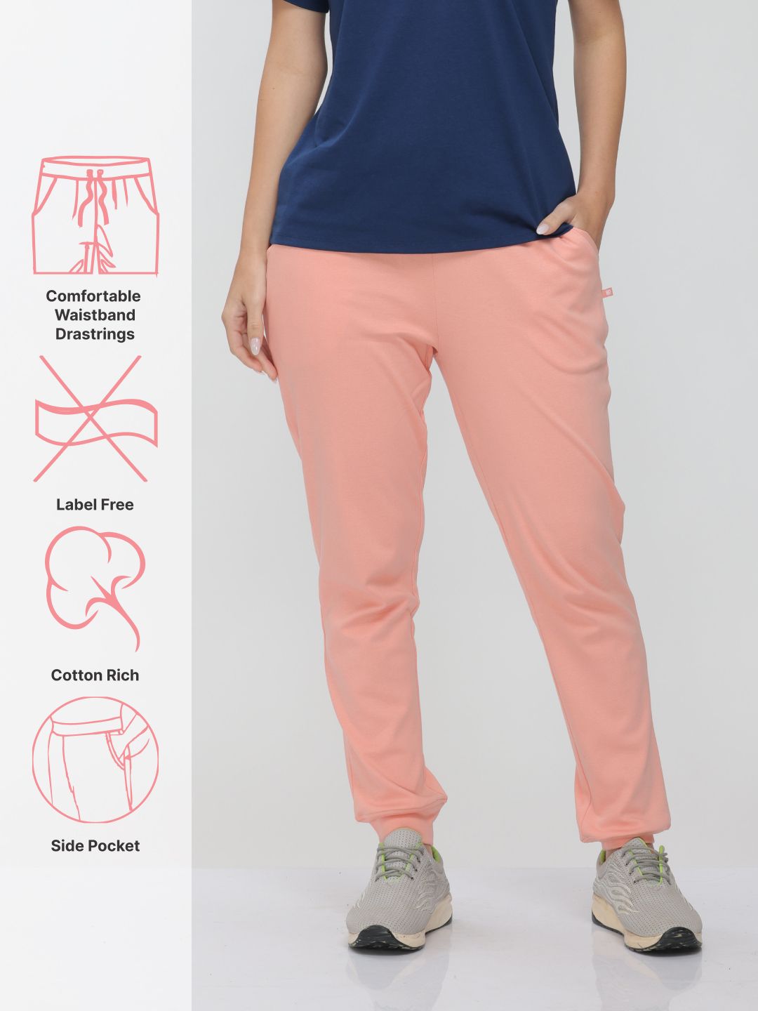 groversons paris beauty Women's Relaxed Drawstring Waist & Side Pockets Jogger Women Pyjama-picture-8